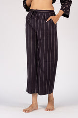 Cotton Striped Black Parallel