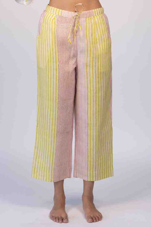 White Striped Chanderi Parallel