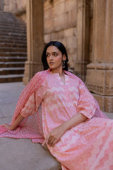 Pink Hand-Block Printed Cotton Kurta