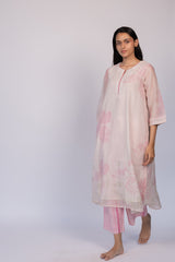 Pink Striped Chanderi Parallel