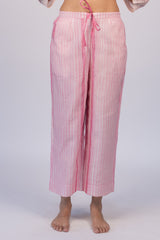 Pink Striped Chanderi Parallel