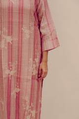 Chanderi Digital Printed kurta- Pink