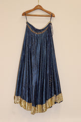 Silk Hand Embroidered Lehenga - Blue