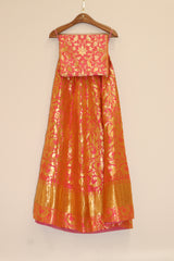 Silk Lehenga - Pink
