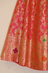 Silk Lehenga - Orange