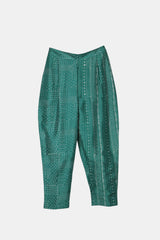Green Tussar Silk Pant