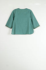 Green Cotton Short Top