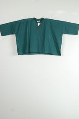 Green Cotton Short Kaftan Top