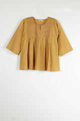 Yellow Cotton Short Top