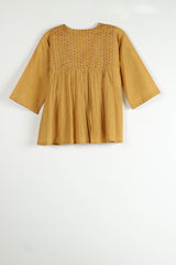 Yellow Cotton Short Top