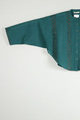 Green Cotton Short Kaftan Top