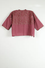 Pink Cotton Short Kaftan Top