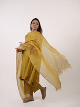 Yellow Kota Silk Dupatta