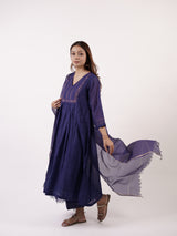Blue Kota Silk Dupatta