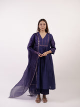 Blue Kota Silk Dupatta