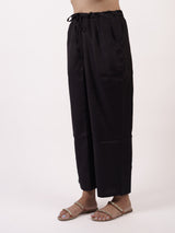 Black Solid Chanderi Parallel