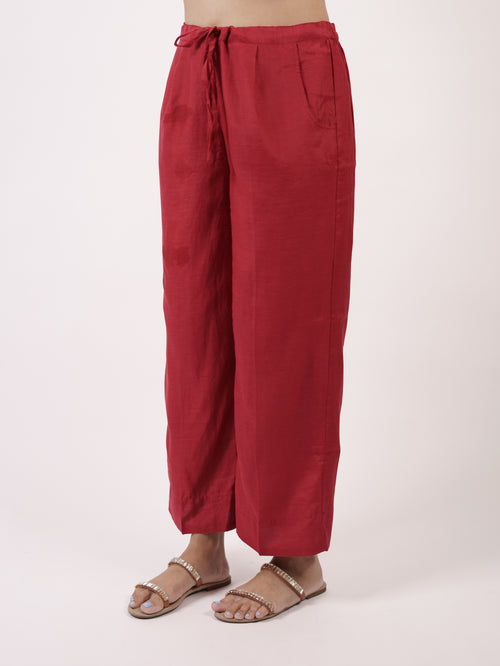 Maroon Chanderi Parallel