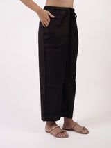 Black Solid Chanderi Parallel