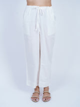 White Solid Cotton Parallel