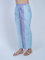 Blue Striped Chanderi Parallel