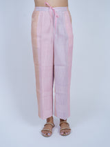 Multicolor Striped Chanderi Parallel