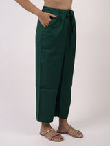 Green Solid Chanderi Parallel