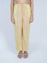 Yellow Striped Chanderi Parallel