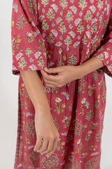 Cotton Hand Block Printed Kurta - Pink