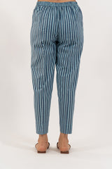 Cotton Printed Pant - Indigo