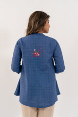 Cotton Hand Block Printed Top - Blue