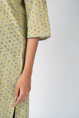 Cotton Hand Block Printed Kurta - Green