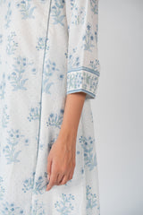 Cotton Hand Block Printed Kurta - White