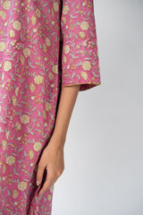 Cotton Hand Block Printed Kurta - Pink