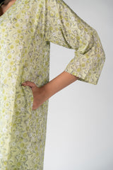 Cotton Hand Block Printed Kurta - Green