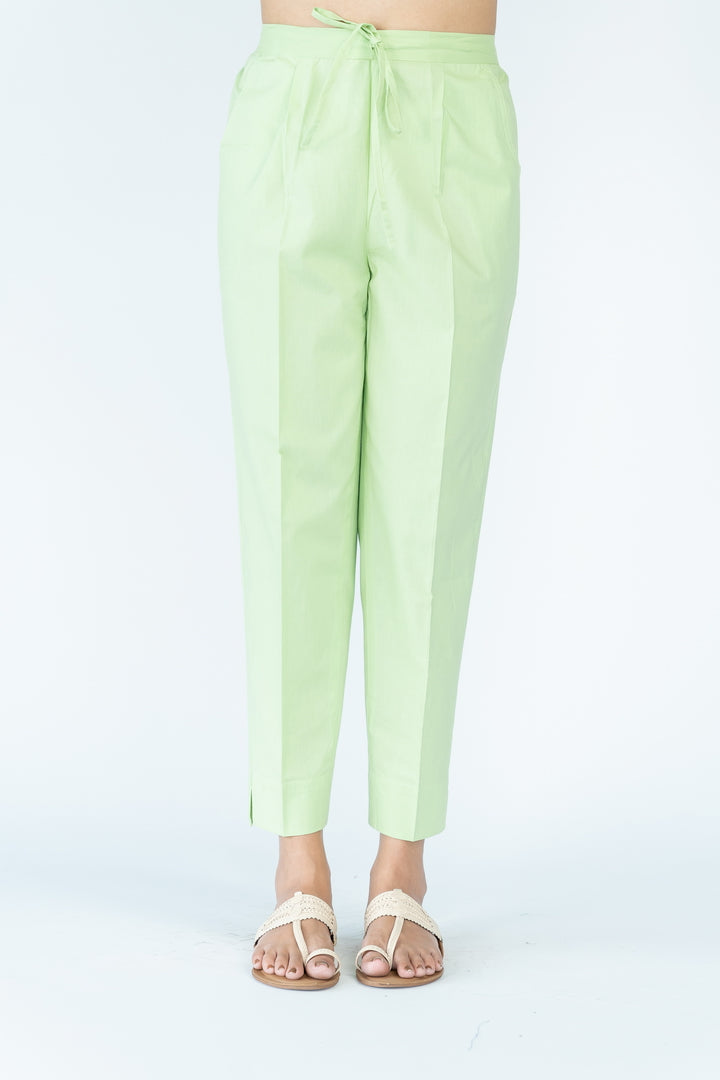 Cotton Narrow Pant- Light Green