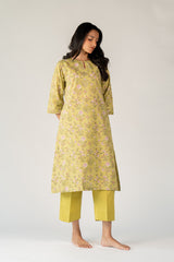 Cotton Hand Block Printed Kurta - Green