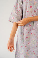 Cotton Hand Block Printed Kurta - Purple