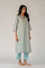 Cotton Hand Block Printed Kurta - Blue