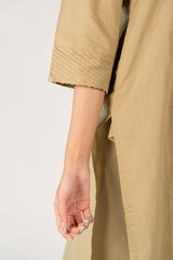 Cotton Hand Embroidery Kurta - Green