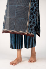 Ajrakh Mul Printed Kurta - Black