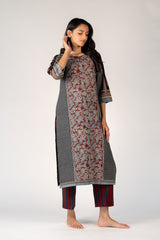 Ajrakh Mul Printed Kurta - Blue