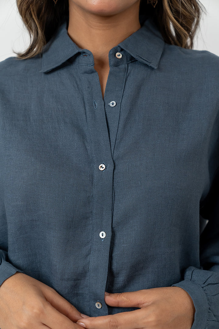 Linen Shirt - Indigo