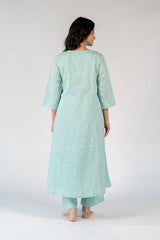 Cotton Hand Block Printed Kurta - Green