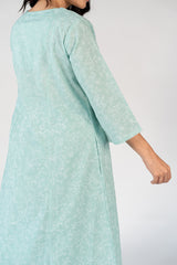 Cotton Hand Block Printed Kurta - Green