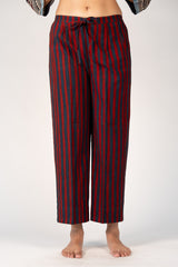 Ajrakh Mul Printed Parallel - Indigo