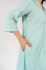 Cotton Hand Block Printed Kurta - Green