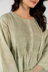 Cotton Hand Block Printed Kurta - Green