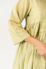 Cotton Hand Block Printed Kurta - Green