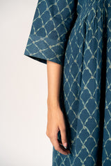 Cotton Hand Block Dabu Printed Kurta - Green