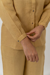 Linen Shirt - Mustard Yellow